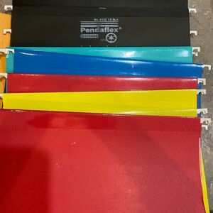 40 Pendaflex Neon Assorted colors Hanging File Folders size 11 3/3”W x 91/4” H